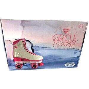 Circle Society Youth Roller Skates Beautiful Pink Size 4-5.5 Youth NEW